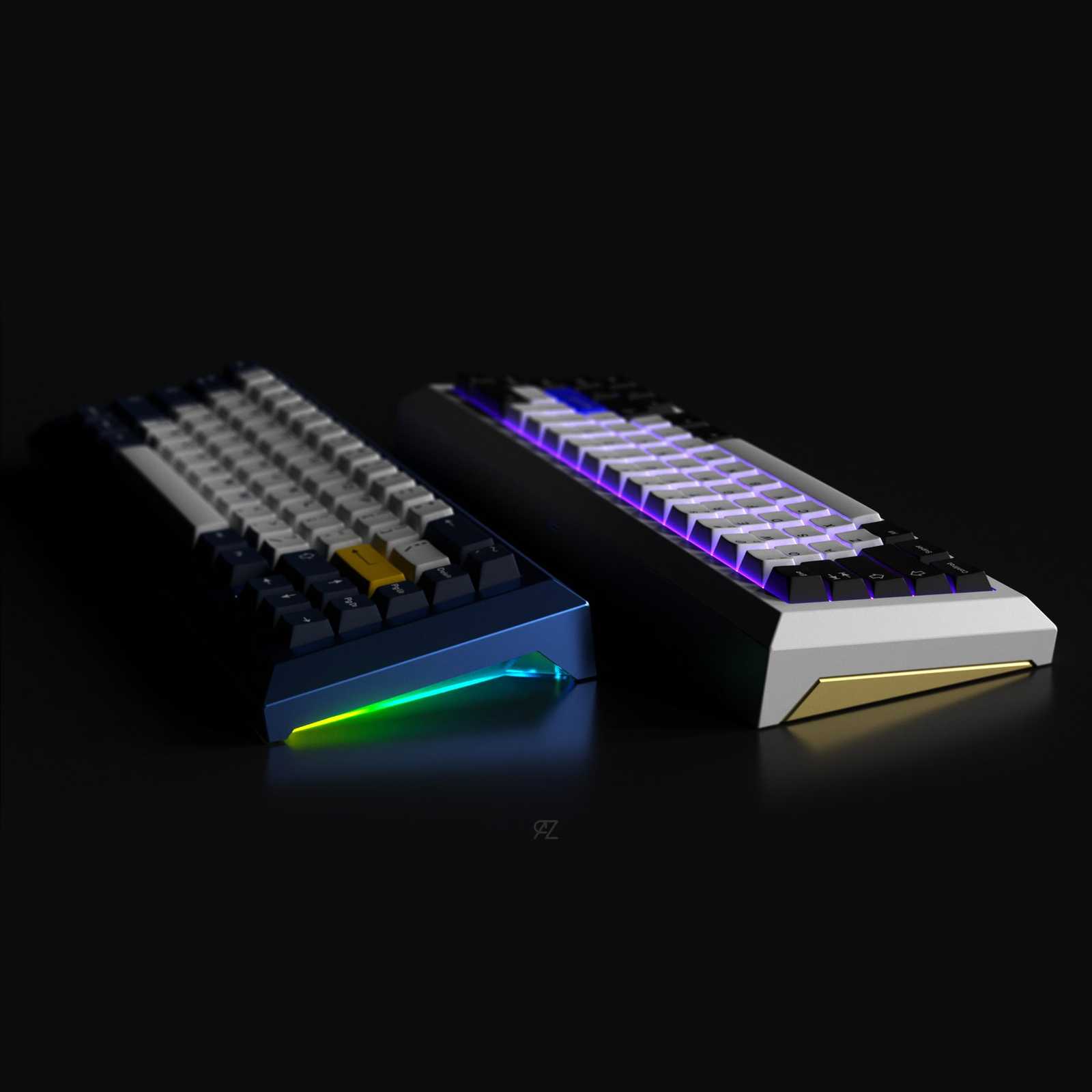 Two custom keyboards